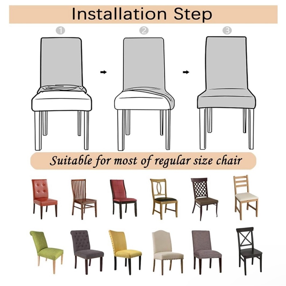 4 Burgundy Chair Slipcovers - Picture 5 of 5